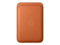 Apple - Lomme for mobiltelefon / kredittkort - MagSafe-samsvar - mikrotvill, FineWoven - fox orange MGH64ZM/A