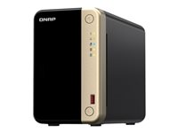 QNAP TS-264 - NAS-server - 2 brønner - 16 TB - SATA 6Gb/s - HDD 8 TB x 2 - RAID 0, 1, JBOD - RAM 8 GB - 2.5 Gigabit Ethernet - iSCSI støtte TS-264-8G+2XST8000VN004