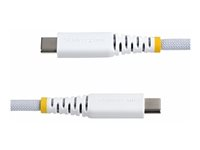 StarTech.com - USB-kabel - USB-C (hann) til USB-C (hann) - USB 2.0 - 3 A - 30 cm - USB Power Delivery (60W) - hvit USB2CC30CMNCBRWH