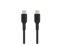 Belkin BoostCharge - USB-kabel - 24 pin USB-C (hann) til 24 pin USB-C (hann) - 2 m - svart CAB003BT2MBK