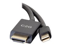 C2G 3ft Mini DisplayPort Male to HDMI Male Passive Adapter Cable - 4K 30Hz - Video adapter - Mini DisplayPort hann til HDMI hann - 90 cm - svart - passiv, 4K-støtte 84435