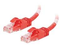 C2G Cat6 Booted Unshielded (UTP) Crossover Patch Cable - Krysskabel - RJ-45 (hann) til RJ-45 (hann) - 3 m - UTP - CAT 6 - formstøpt, uten hindringer, flertrådet - rød 83560