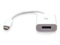 C2G USB-C to DisplayPort Adapter Converter - 4K 60Hz - White - Video adapter - 24 pin USB-C (hann) til DisplayPort (hunn) - Thunderbolt 3 / Thunderbolt 4 - 4K 60Hz støtte - hvit C2G26934
