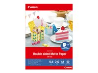 Canon Double-sided Matte Paper MP-101D - Matt - 275 mikroner - A4 (210 x 297 mm) - 240 g/m² - 50 ark papir - for PIXMA TS7450i 4076C005