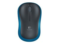 Logitech M185 - Mus - optisk - trådløs - 2.4 GHz - USB trådløs mottaker - blå 910-002236