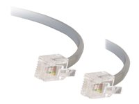 C2G RJ11 6P4C Straight Modular Cable - Telefonkabel - RJ-11 (hann) til RJ-11 (hann) - 10 m - grå 83867