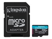 Kingston - Flashminnekort (microSDXC til SD-adapter inkludert) - 256 GB - A2 / Video Class V30 / UHS-I U3 / Class10 - microSDXC UHS-I SDCG3/256GB