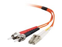 C2G LC-ST 50/125 OM2 Duplex Multimode PVC Fiber Optic Cable (LSZH) - Nettverkskabel - ST flermodus (hann) til LC multimodus (hann) - 10 m - fiberoptisk - dupleks - 50 / 125 mikroner - OM2 - halogenfri - oransje 85497