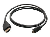 C2G 6ft HDMI to Micro HDMI Cable with Ethernet - High Speed HDMI Cable - HDMI-kabel med Ethernet - 19 pin micro HDMI Type D hann til HDMI hann - 1.83 m - skjermet - svart 50615