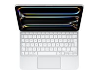 Apple Magic Keyboard - Tastatur og folioveske - med styrepute - bakbelysning - Apple Smart connector - Svensk - hvit MWR03S/A