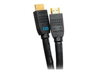 C2G 20ft Ultra Flexible 4K Active HDMI Cable Gripping 4K 60Hz - In-Wall M/M - HDMI-kabel med Ethernet - HDMI hann til HDMI hann - 6.1 m - svart - aktiv, 4K 60Hz støtte C2G10381
