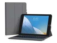 ZAGG Rugged Messenger - Tastatur og folioveske - bakgrunnsbelyst - Bluetooth - Nordisk - svart tastatur, svart boks - for Apple 10.2-inch iPad (7. generasjon, 8. generasjon, 9. generasjon) 103104689