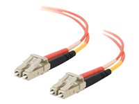 C2G LC-LC 50/125 OM2 Duplex Multimode PVC Fiber Optic Cable (LSZH) - Nettverkskabel - LC multimodus (hann) til LC multimodus (hann) - 30 m - fiberoptisk - dupleks - 50 / 125 mikroner - OM2 - halogenfri - oransje 85503