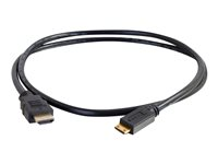 C2G Value Series 1.5m High Speed HDMI to HDMI Mini Cable with Ethernet - 4K - UltraHD - HDMI-kabel med Ethernet - 19 pin mini HDMI Type C hann til HDMI hann - 1.5 m - svart 81999