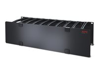 APC Cable Management - Rackkabelstyringspanel med deksel - svart - 3U - TAA-samsvar - for P/N: SMTL1000RMI2UC, SMX1000C, SMX1500RM2UC, SMX1500RM2UCNC, SMX750C, SMX750CNC AR8605