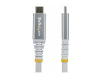 StarTech.com - USB-kabel - USB-C (hann) til USB-C (hann) - USB4 / Thunderbolt 3 / Thunderbolt 4 / DisplayPort 1.4 - 3.01 m - 4K 120 Hz støtte, robust, fleksibel - hvit CC3M20GUSB4CXW