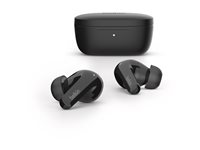 Belkin SoundForm Flow - True wireless-hodetelefoner med mikrofon - i øret - Bluetooth - aktiv støydemping - svart AUC006BTBK