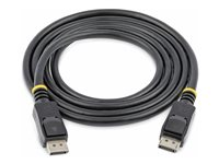 StarTech.com 3m Certified DisplayPort 1.2 Cable M/M with Latches DP 4k - DisplayPort-kabel - DisplayPort (hann) til DisplayPort (hann) - 3 m - låst, formstøpt - svart DISPL3M