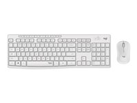 Logitech MK295 Silent - Tastatur- og mussett - trådløs - 2.4 GHz - Pan Nordic - gulaktig hvit 920-009830