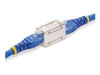 StarTech.com Shielded RJ45 Coupler, Inline Cat6a Coupler, F/F - Nettverkkopler - RJ-45 (hunn) til RJ-45 (hunn) - skjermet - CAT 6a - passiv - sølv IN-CAT6A-COUPLER-S1