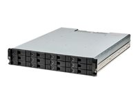 Seagate Exos X 2U12 - Fast tilstand / harddiskstasjonsoppstilling - 368 TB - 12 brønner (SAS-3) - HDD 16 TB x 23 - iSCSI (10 GbE), iSCSI (25 GbE) (ekstern) - kan monteres i rack D4436X000000DA-01-16TB