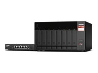 QNAP TS-873A - NAS-server - 8 brønner - SATA 6Gb/s - RAID JBOD, 0, 1, 10, 50, 60, 5, 6 - RAM 8 GB - 2.5 Gigabit Ethernet - iSCSI støtte - med QSW-1105-5T-bryter TS-873A-SW5T