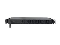 APC Basic Rack PDU - Strømfordelingslist (kan monteres i rack) - AC 208 V - 3-faset - inngang: Hubbell CS8365C - utgangskontakter: 6 (IEC 60320 C19) - 1U - 2.4 m kabel - for P/N: SCL500RM1U, SCL500RMI1U, SMX1500RM2UCNC, SMX2KR2UX145, SMX3KR2UNCX145, SMX750CUS AP7516