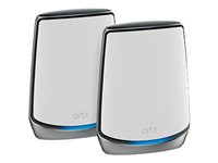 NETGEAR Orbi WiFi System RBK852 - Wi-Fi-system - (ruter, utvider) - inntil 350 kvm - maske 1GbE, 2.5GbE - Wi-Fi 5, Wi-Fi 6 - Tri-Band RBK852-100EUS
