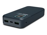 PORT Connect Enduring - Strømbank - 20000 mAh - 74 Wh - 2.1 A - QC - 2 utgangskontakter (2 x USB) - på kabel: USB-A 907002