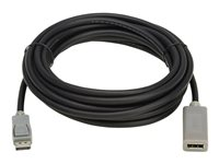 Eaton Tripp Lite Series DisplayPort Extension Cable with Active Repeater and Latching Connector (M/F), 4K 60 Hz, HDR, 4:4:4, HDCP 2.2, 10 ft. (3.1 m), TAA - DisplayPort-kabel - TAA-samsvar - DisplayPort (hann) til DisplayPort (hunn) - DisplayPort 1.2 - 3.1 m - passiv, gullbelagte kontakter, aktiv forsterker, 4K 60Hz støtte - svart, grå P579-010-4K6