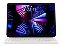 Apple Magic Keyboard - Tastatur og folioveske - med styrepute - bakbelysning - Apple Smart connector - QWERTY - Norsk - hvit - for Apple 10.9-inch iPad Air (4th generation, 5th generation); 11-inch iPad Air M2 Wi-Fi, M2 Wi-Fi + Cellular, M3 Wi-Fi, M3 Wi-Fi + Cellular; 11-inch iPad Pro (1st generation, 2nd generation, 3rd generation, 4th generation) MJQJ3H/A