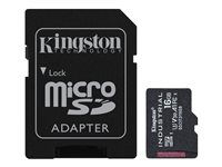 Kingston Industrial - Flashminnekort (microSDHC til SD-adapter inkludert) - 16 GB - A1 / Video Class V30 / UHS-I U3 / Class10 - microSDHC UHS-I SDCIT2/16GB