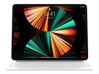 Apple Magic Keyboard - Tastatur og folioveske - med styrepute - bakbelysning - Apple Smart connector - QWERTY - Norsk - hvit - for 12.9-inch iPad Pro; 13-inch iPad Air MJQL3H/A