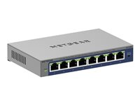 NETGEAR Plus GS108Ev4 - Switch - ikke-styrt - stasjonær, veggmonterbar, rackmonterbar GS108E-400EUS
