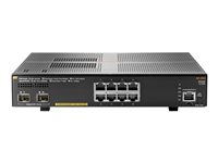 HPE Aruba 2930F 8G PoE+ 2SFP+ - Switch - L3 - Styrt - 8 x 10/100/1000 (PoE+) + 2 x 1 Gigabit / 10 Gigabit SFP+ (opplink) - rackmonterbar - PoE+ (125 W) JL258A