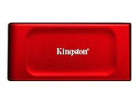 Kingston XS1000 - SSD - 1 TB - ekstern (bærbar) - USB 3.2 Gen 2 (USB-C kontakt) - rød SXS1000R/1000G