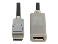 Eaton Tripp Lite Series DisplayPort Extension Cable with Active Repeater and Latching Connector (M/F), 4K 60 Hz, HDR, 4:4:4, HDCP 2.2, 20 ft. (6.1 m), TAA - DisplayPort-kabel - TAA-samsvar - DisplayPort (hann) til DisplayPort (hunn) - DisplayPort 1.2 - 6.1 m - passiv, gullbelagte kontakter, aktiv forsterker, 4K 60Hz støtte - svart, grå P579-020-4K6