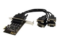 StarTech.com 4 Port PCI Express RS232 Serial Adapter Card - Single-Lane PCI Express - Breakout Cable - RS232 Extension - PCIe Serial Card (PEX4S553B) - Seriell adapter - PCIe - RS-232 x 4 PEX4S553B