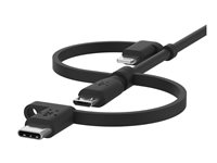 Belkin BOOST CHARGE Universal - USB-kabel - USB hann til Micro-USB type B, Lightning, 24 pin USB-C hann - 1 m CAC001BT1MBK
