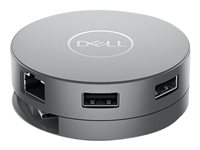 Dell Mobile Adapter DA310 - Dokkingstasjon - USB-C - VGA, HDMI, DP, USB-C - 1GbE - med 3-års Basic Hardware Warranty - for Latitude 3310, 3310 2-in-1, 5320 2-in-1, 5520, 7210 2-in-1, 7310, 7320 2-in-1, 7410, 7420 2-in-1, 7520, 9410 2-in-1, 9510; Precision Mobile Workstation 3560, 7550, 7750; XPS 13 9310 DELL-DA310