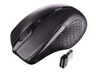CHERRY MW 3000 - Mus - høyrehendt - infrarød - 5 knapper - trådløs - 2.4 GHz - USB trådløs mottaker - svart JW-T0100