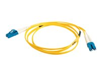 C2G LC-LC 9/125 OS1 Duplex Singlemode PVC Fiber Optic Cable (LSZH) - Koblingskabel - LC-enkeltmodus (hann) til LC-enkeltmodus (hann) - 1 m - fiberoptisk - dupleks - 9 / 125 micron - OS1 - halogenfri - gul 85604