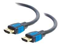 C2G 3ft HDMI Cable with Gripping Connectors - High Speed 4K HDMI Cable - 4K 60Hz - M/M - HDMI-kabel med Ethernet - HDMI hann til HDMI hann - 91.4 cm - dobbeltisolert - svart - 4K-støtte 29675