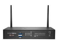 SonicWall TZ370W - Essential Edition - sikkerhetsapparat - 1GbE - Wi-Fi 5 - 2.4 GHz, 5 GHz - SonicWALL Secure Upgrade Plus Program (3-årsalternativ) - skrivebord 02-SSC-6837