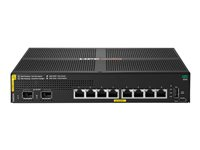 HPE Aruba Networking CX 6000 8p 10M/100M/1G Class4 PoE 2p SFP 1G 67W Switch - Switch - Styrt - 8 x 10/100/1000 (PoE+) + 2 x Gigabit SFP (opplink) - rackmonterbar, veggmonterbar - PoE+ (67 W) - BTO S4R23A