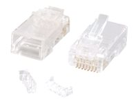 C2G RJ45 Cat5E Modular Plug (with Load Bar) for Round Solid/Stranded Cable - Nettverkkontakt - RJ-45 (hann) - CAT 5e (en pakke 100) 88125