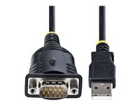 StarTech.com 3ft (1m) USB to Serial Cable, DB9 Male RS232 to USB Converter, USB to Serial Adapter for PLC/Printer/Scanner/Network Switches, USB to COM Port Adapter - Prolific IC, Automatic Handshake, Windows/macOS (1P3FP-USB-SERIAL) - Seriell kabel - DB-9 (hann) skrubar til USB (hann) - 1 m 1P3FP-USB-SERIAL