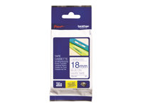 Brother TZe-243 - Selv-adhesiv - blått på hvitt - Rull (1,8 cm x 8 m) 1 kassett(er) laminert teip - for Brother P-Touch Cube Plus PT-P710BT, PT-P710BTH ; Brother P-Touch EDGE PT-P750WVP and P-Touch. TZE243