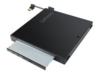 Lenovo ThinkCentre Tiny IV DVD-ROM Kit - Platestasjon - DVD-ROM - 16x - USB 2.0 - ekstern - for ThinkCentre M70; M70q Gen 2; M75q Gen 2; M80; M90; M90q Gen 2; ThinkStation P340; P350 4XA0N06918