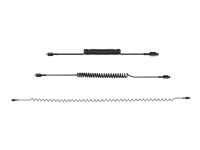 StarTech.com 1m (3ft) USB C to Lightning Cable, MFi Certified, Coiled iPhone Charger Cable, Black, Durable and Flexible TPE Jacket Aramid Fiber, Heavy Duty Coil Charging Cable - Rugged USB Lightning Cable - Lightning-kabel - USB-C hann til Lightning hann - 1 m - svart - rullet sammen RUSB2CLT1MBC